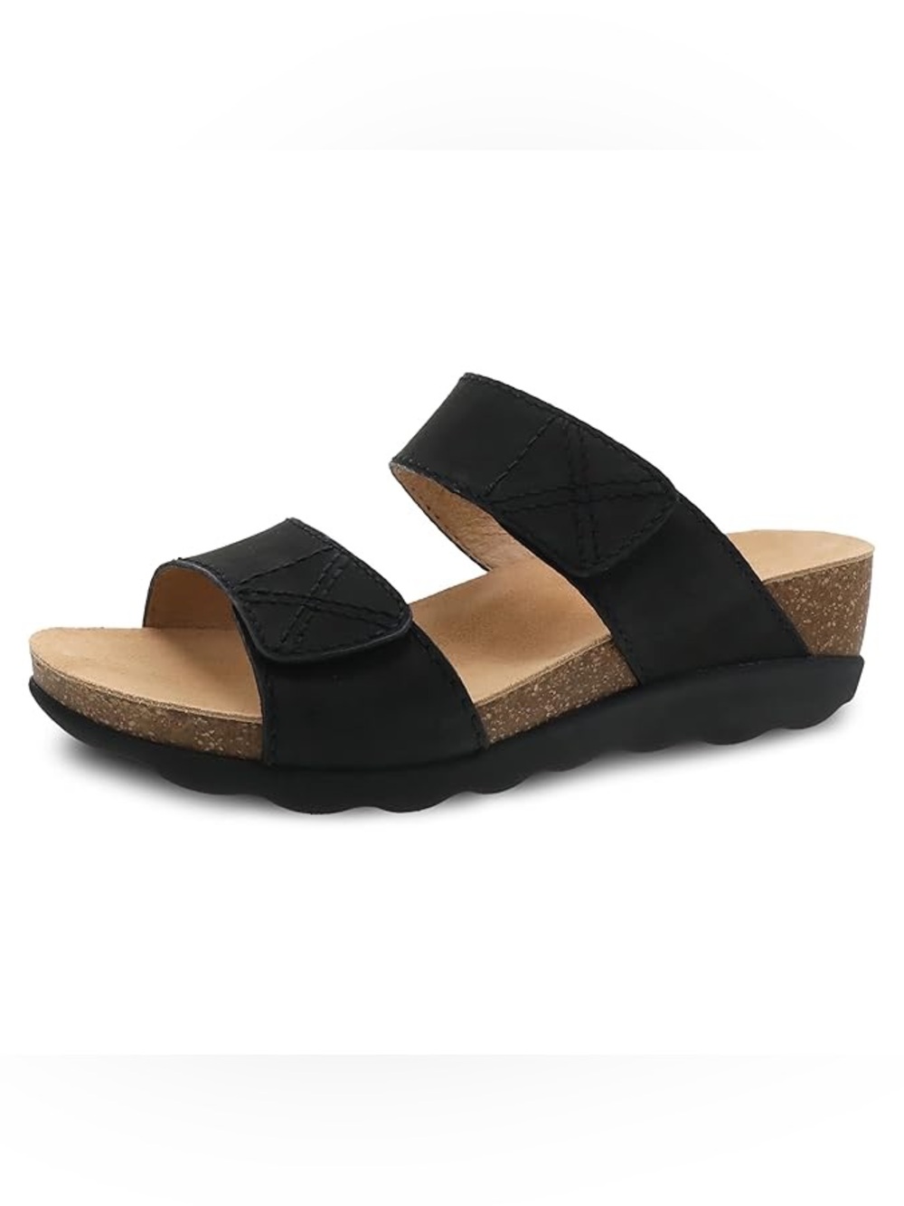 Dansko Black Maddy Slide Sandal